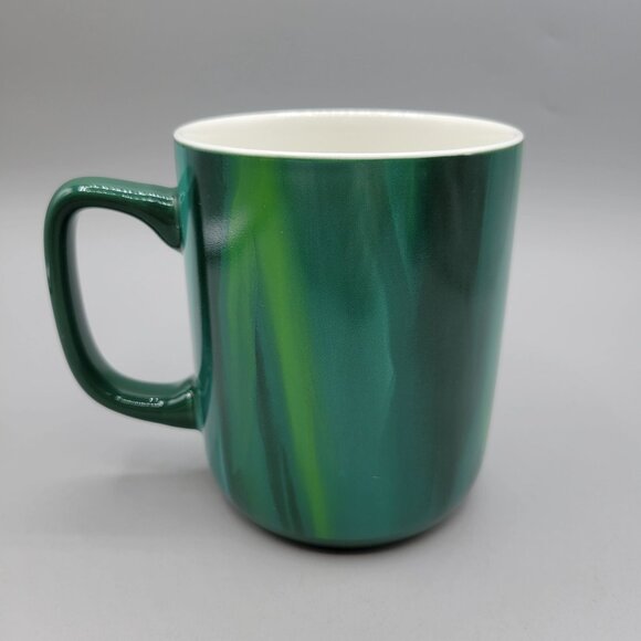 Starbucks Misty Green Gradient Ceramic Mug Northern Lights Pattern - Picture 3 of 7